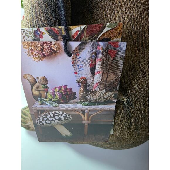 NEW John Derian Squirrel Sparkling Beaded Target 12" Plush Pillow NWT - Picture 8 of 10